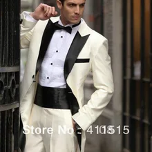 Обычный белый длинная стиль свадьба жених смокинг / мужчины в костюмы / мужчины платье / свадьба ну вечеринку платье