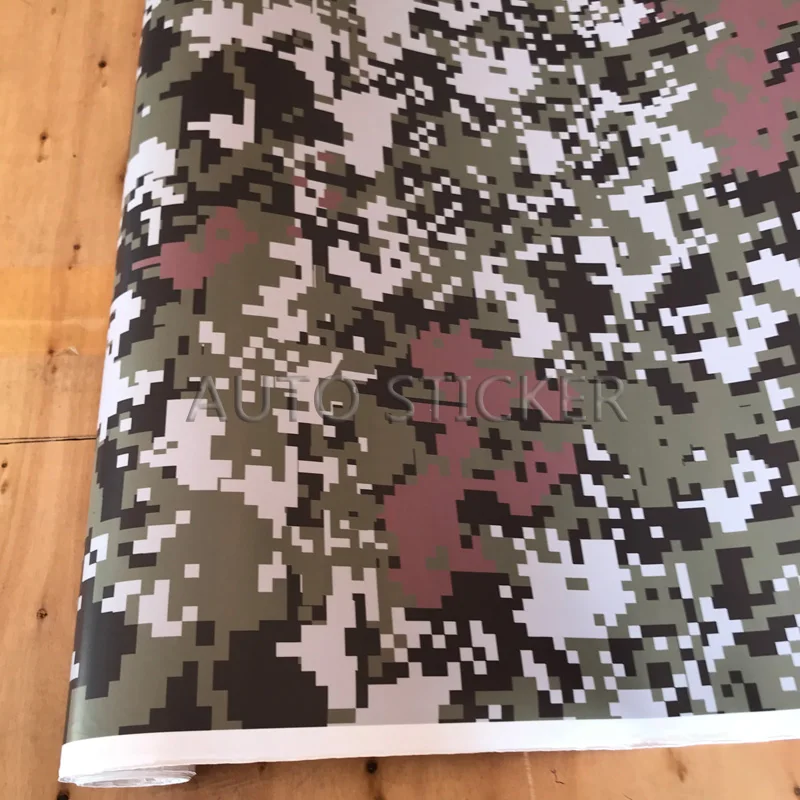 Army green digital car wraps 4