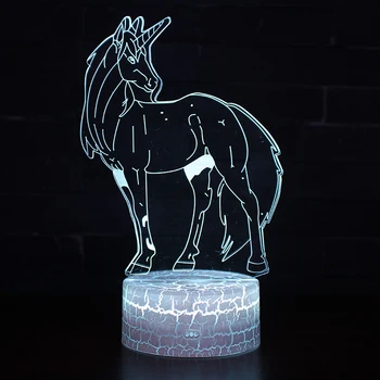 

Unicorn 3D LED Lamp Night Light Multicolor RGB 7 Color Change Touch Switch LED Night Light
