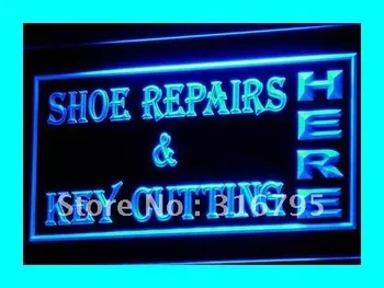 

i139 OPEN Shoes Repairs Key Cutting LED Neon Light Signs On/Off Switch 20+ Colors 5 Sizes