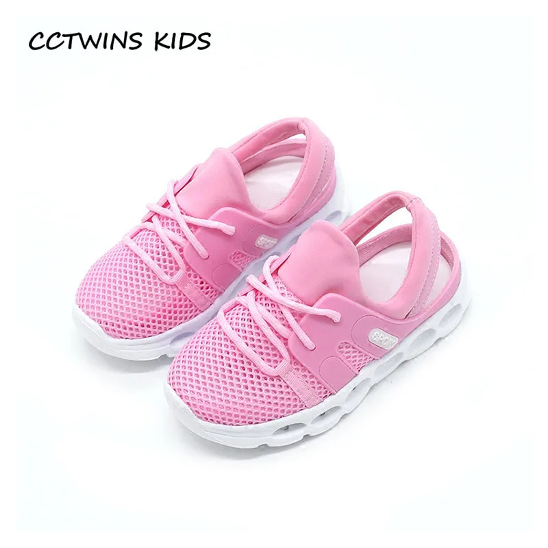 

CCTWINS KIDS 2017 Summer Baby Mesh Glowing Flat Beach LED Light Sandal Children Fashion Toddler Girl Brand Breathable Shoe B1072