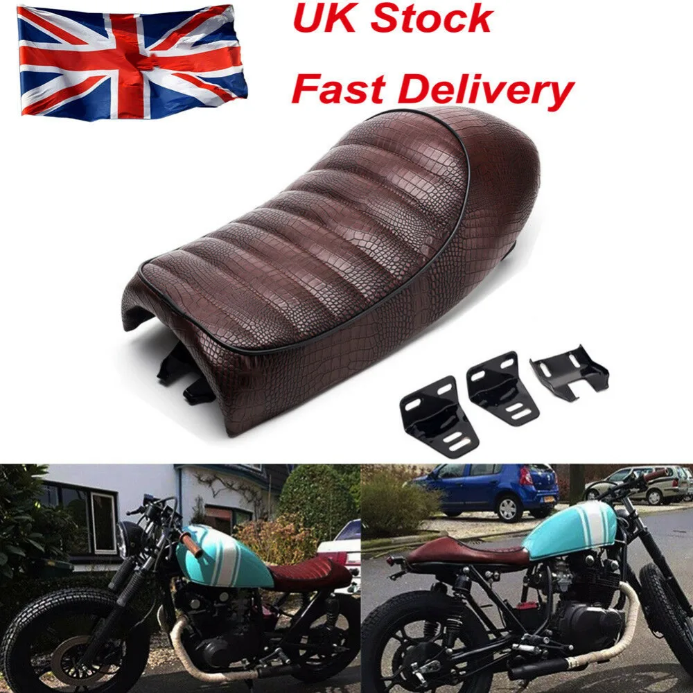 

Brown Hump Saddle Cafe Racer Vintage Seat Cushion For Honda CB Suzuki Universal