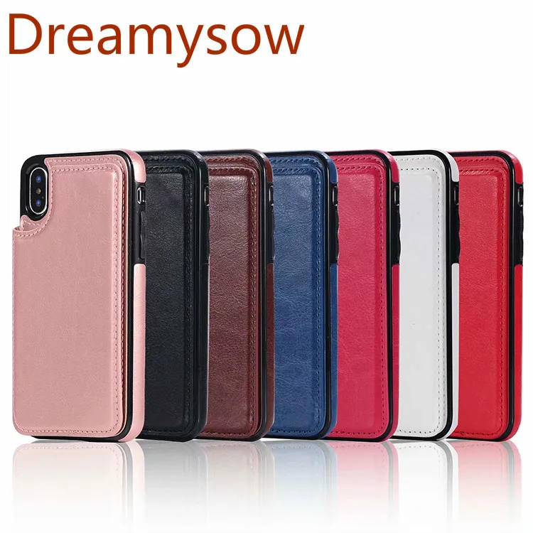

For iPhone X Xr XS max 6 6S 7 8 Plus 5 5S SE Case Cover For Samsung S10E S8 S9 S10 Plus S7 Edge Note 8 9 PU Leather Back Capa