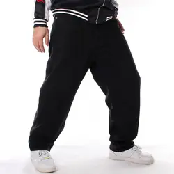 2019 новые модные мужские скейтерские штаны уличные хип-хоп джинсы мужские тренд Свободные повседневные длинные брюки больше размера 28-44 46