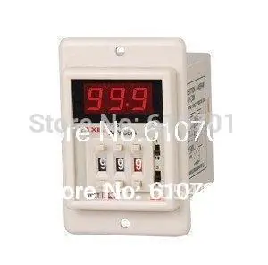 

12VDC/24VDC/110VAC/220VAC digital power on time delay relay timer 0.1s-999m LED display ASY-3SM 8 pin panel installed DPDT