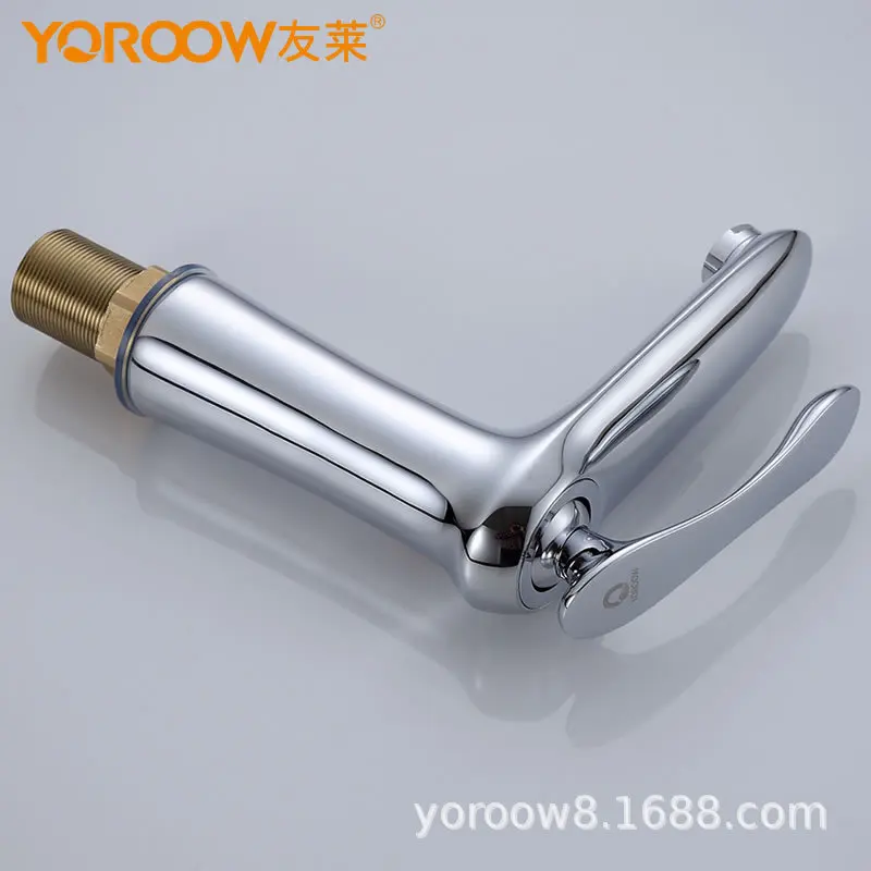 

Silver color bathroom hot and cold dual use single hole vertical falling water prevention fly Spatter face basin faucet