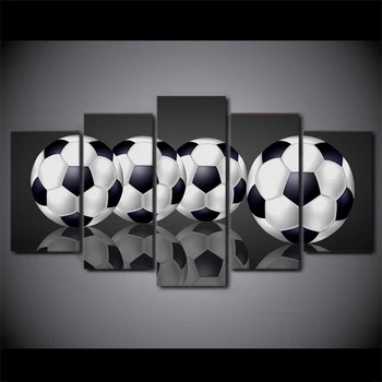 

5 Pcs Abstract Soccer Football Canvas HD Printed Poster Frame Painting Wall Art Pictures Framework Nordic Decoration Home