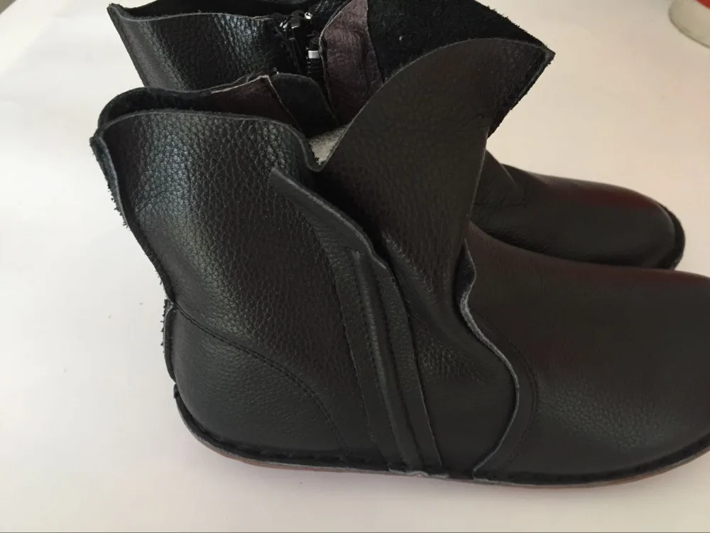 The autumn winter boots 2016 new pure handmade top layer genuine leather boots Retro Leather shoes Sen girls style ankle boots The autumn winter boots 2016 new pure handmade top layer genuine leather boots Retro Leather shoes Sen girls style ankle boots