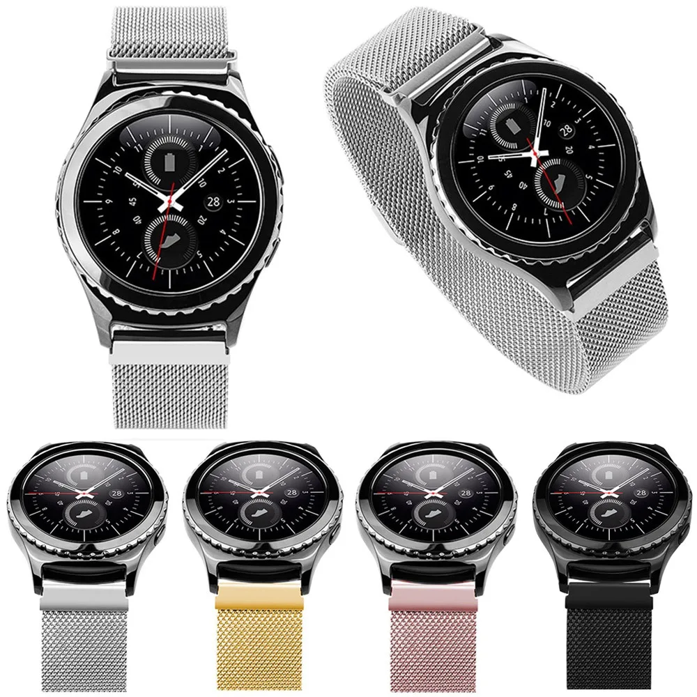 

20mm Mesh Loop Strap Magnet Clasp Bracelet for Samsung Gear S2 Classic SM-R720 Smart Watch Band Quick Release Wrist Belt