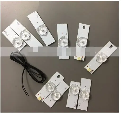 

2 Pack x Led Strips 3v Bulbs Diodes 32-65 inch Tv Optical Concave Lens Fliter Backlight w/ cable Double-side Tape 10pcs/pack