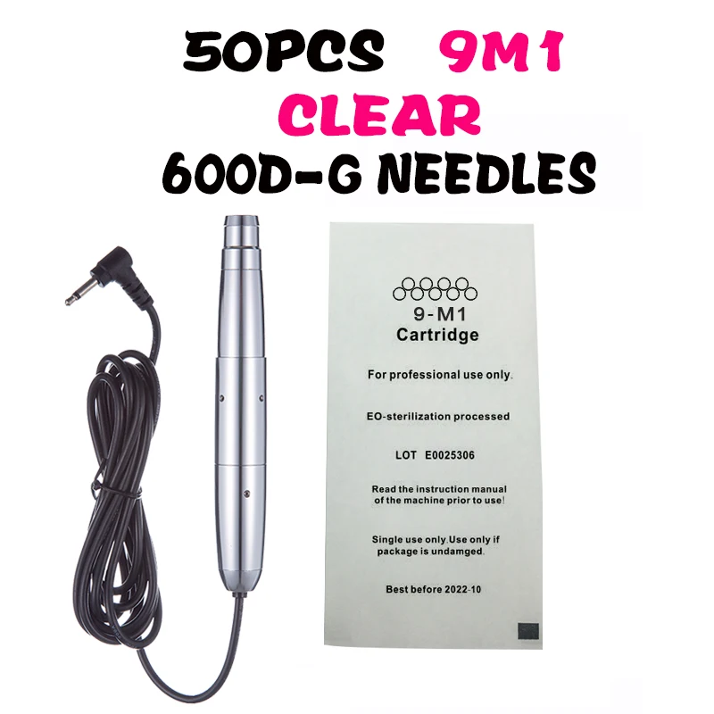 

Clear 50PCSPermanent Makeup Needles Cartridge Needle 600D-G 9M1 Eyebrow Lip Tattoo For Rotary Tattoo Machine Pen Drop Shipping