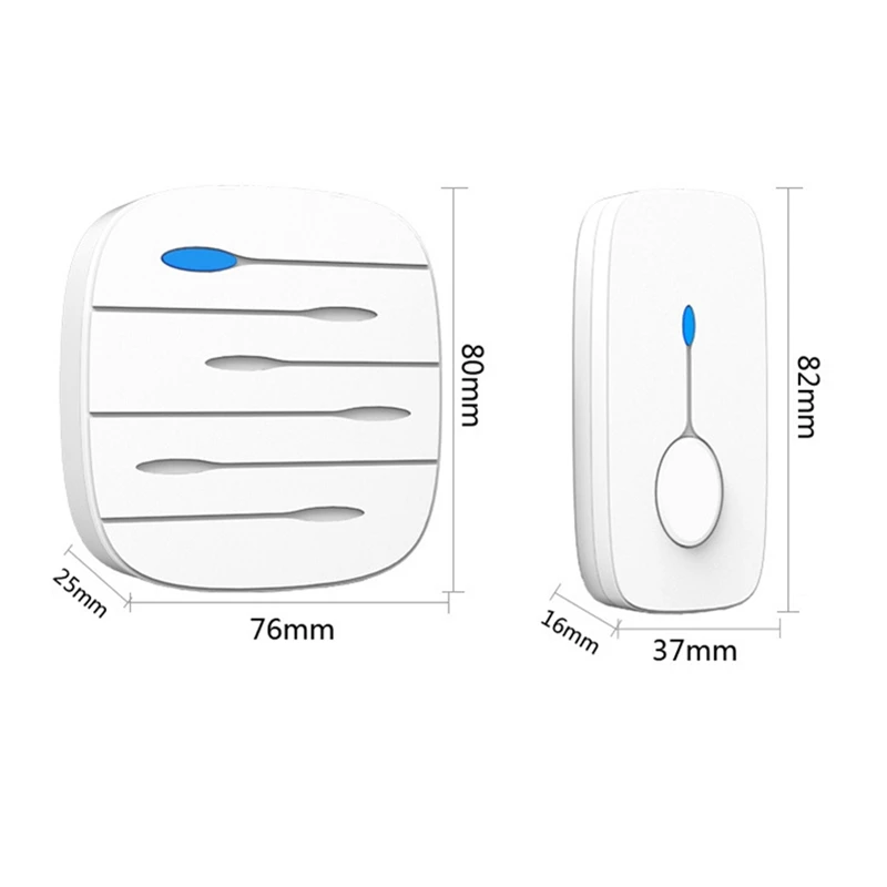 Водостойкий беспроводной дверной звонок светодиоды на батарейках питание с Wireles 58 мелодия песни дистанционное управление Умный дом безопасности Применение