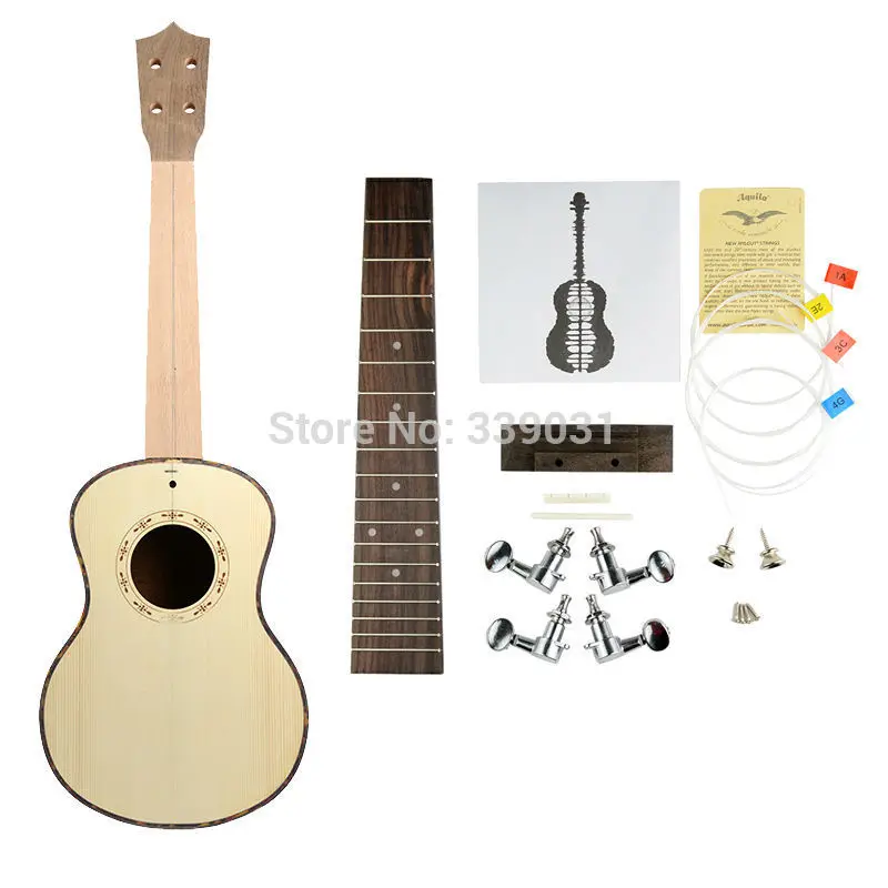 NAOMI DIY Ukulele Tenor Ukulele Spruce Top Koa Back