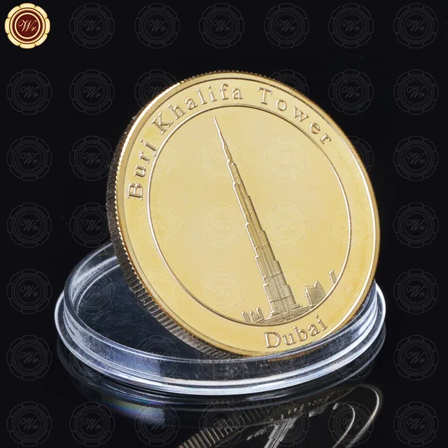 WR Dubai Camel Golden Coin the United Arab Emirates Gold Plated Challenge Coin Home Decor Metal