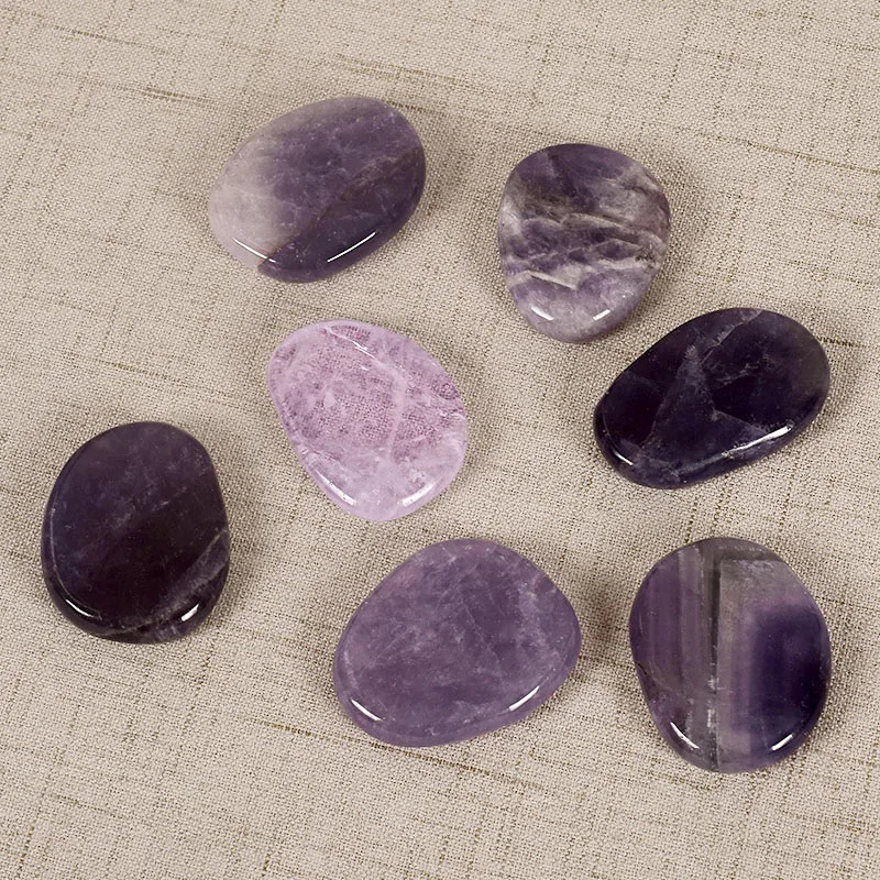 2 шт. натуральный ручной работы большой Размеры Фиолетовый аметист Массажная