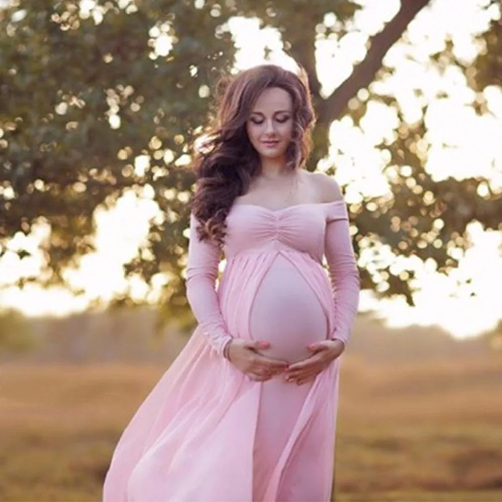 

Puseky Maternity Photography Props Dresses For Pregnant Women Clothes Maternity Dresses For Photo Shoot Pregnancy Dresses