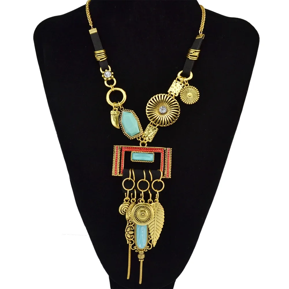 

Gypsy Necklace & Pendants Vintage Gold Statement Choker Necklace za Antique Tribal Ethnic Boho Turkish Maxi Jewelry Mujer Bijoux