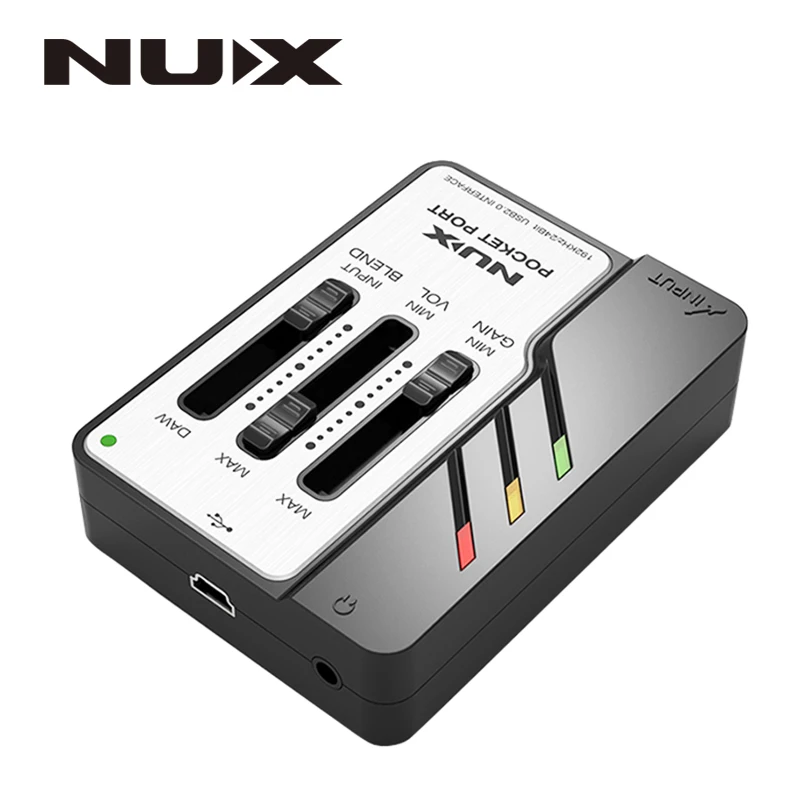 NUX карманный портативный Гитарный USB аудио интерфейс 192 кГц/24 бит