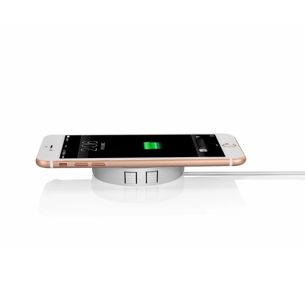 Универсальное беспроводное зарядное устройство Qi для samsung S8 S9 Note 9 10 iPhone 8 X XR 11 Pro мебель для офисного стола монтируемая Быстрая зарядка