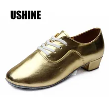 702 EU29-45 золотой серебряный черный белый PU танцы сальса танго Обувь для латинских танцев Дети Мальчик Мужчины