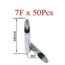 Советы по татуировке для игл 50 шт. насадки из нержавеющей стали наконечники для татуировки SST-312-7FT