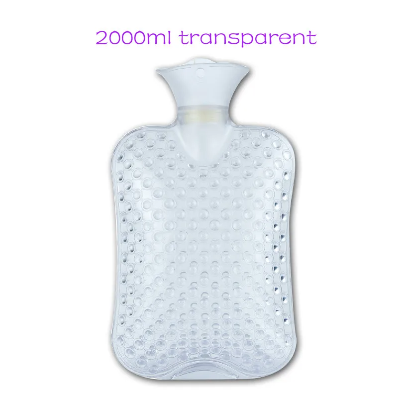 Классическая 2L ПВХ Бутылка горячей воды с пузырьком горячей воды мешок дешевый и резиновый бутылки горячей воды/мешок - Цвет: White