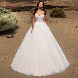 Liyuke/2019 свадебное платье, свадебное платье, бальное платье без ремешков, на шнуровке, с аппликацией из тюля, размер в пол