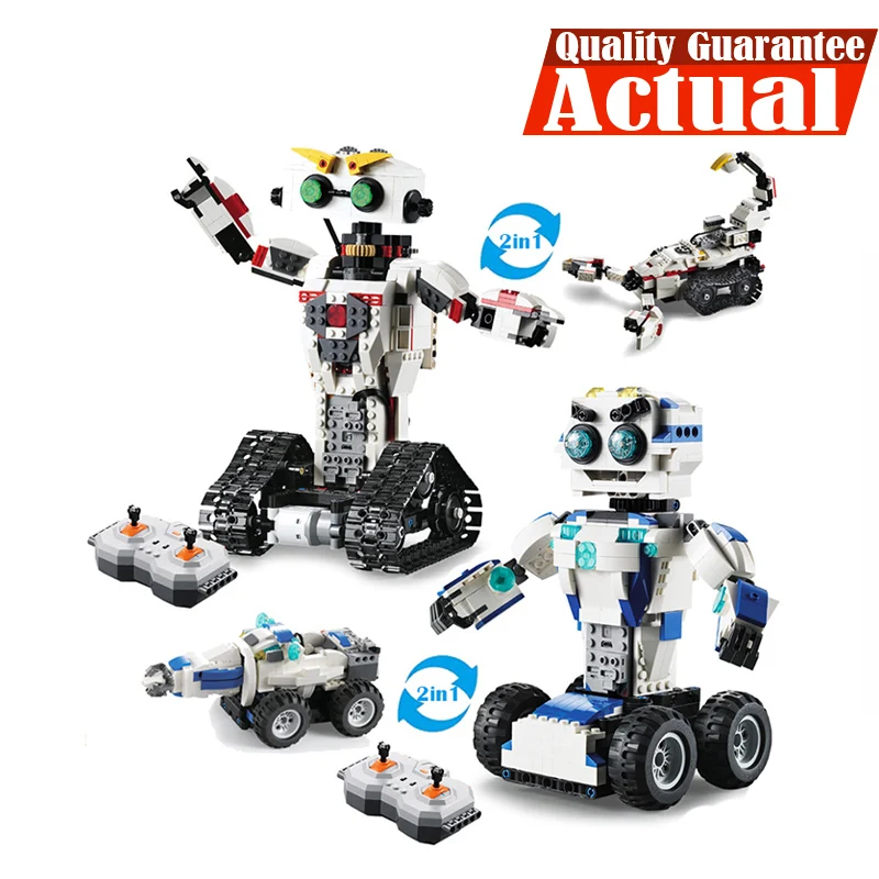 

Technic Space Robot Remote Control 2in1 Creator Building Blocks Bricks DIY Toys Enlighten For Children Compatible withINGly