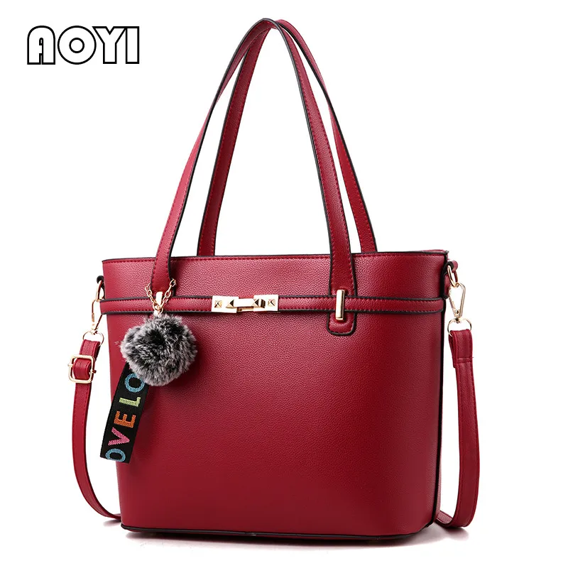 AOYI Luxury Handbags Women Bags Designe Female PU Leather Casual Tote