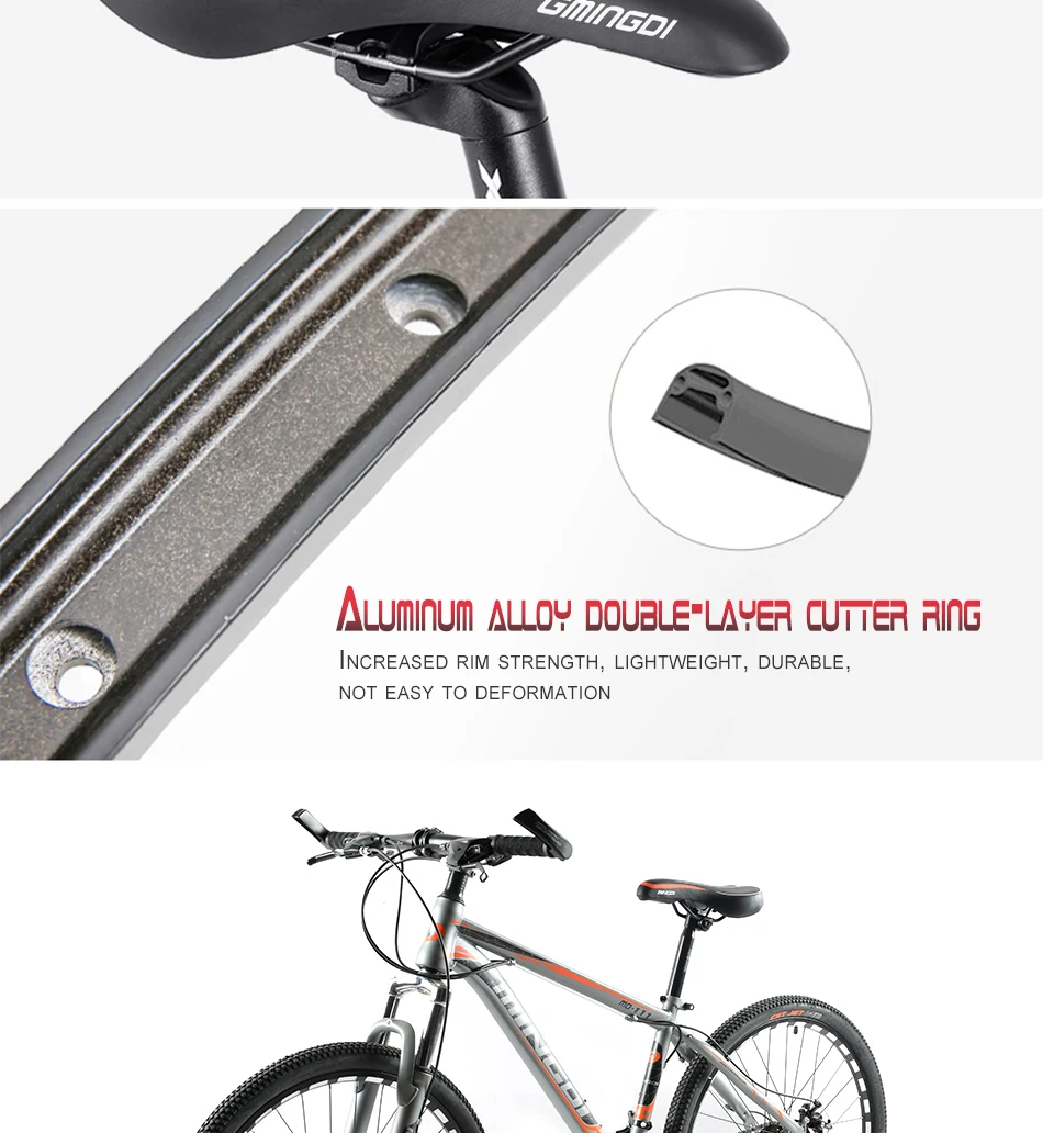 GMINDI 26 дюймов горный велосипед 24 Скорость Bicicleta двойной дисковый тормоз Bicicleta студент велосипед велогонки