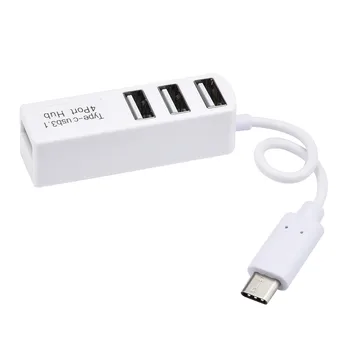 

Type-C To 4-Port USB 3.0 Hub USB 3.1 Adapter For PC Apple Macbook 12 WH data transmission rate 10Gbps 66#