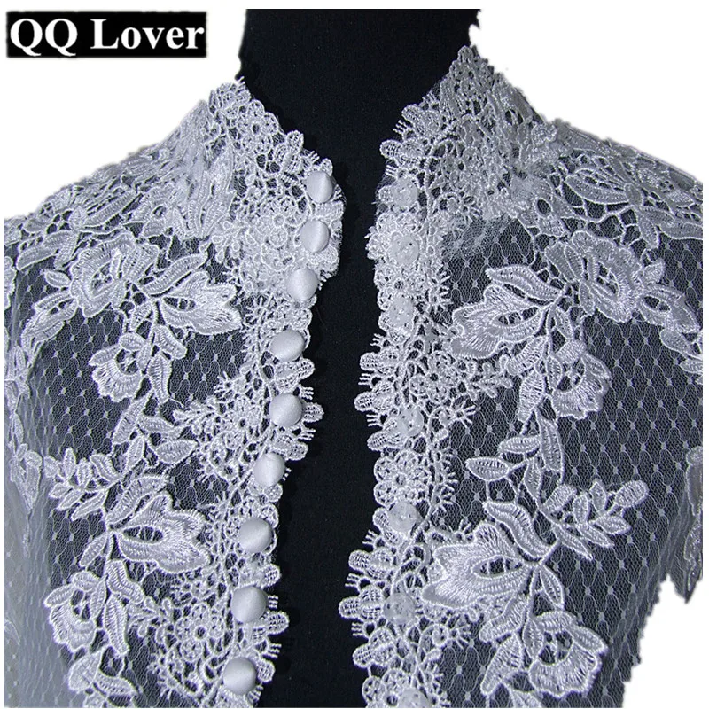

QQ Lover 2019 New Arrival Long Sleeves Beautiful Appliqued Custom-made Bridal Wraps