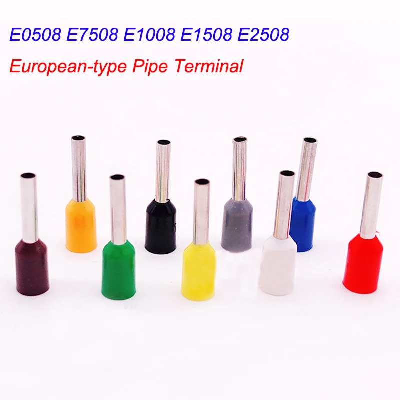 

VE0508 E7508 E1008 E1508 E2508 European-type Pipe Terminal Wire Connector Cold Pressure Pin Tube Type Terminals