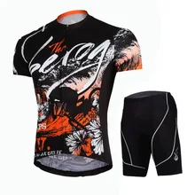 sublimation Cycling Jersey and shorts Brand Mens Breathable Bicycle Clothing sets Quick Dry GEL Pad Bike Cycling Set Black