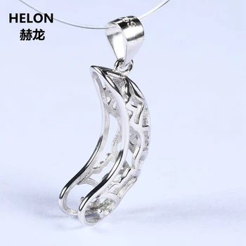 

Silver 925 buckles Semi Mount Pendant Clasp for Beeswax amber turquoise jade without necklace