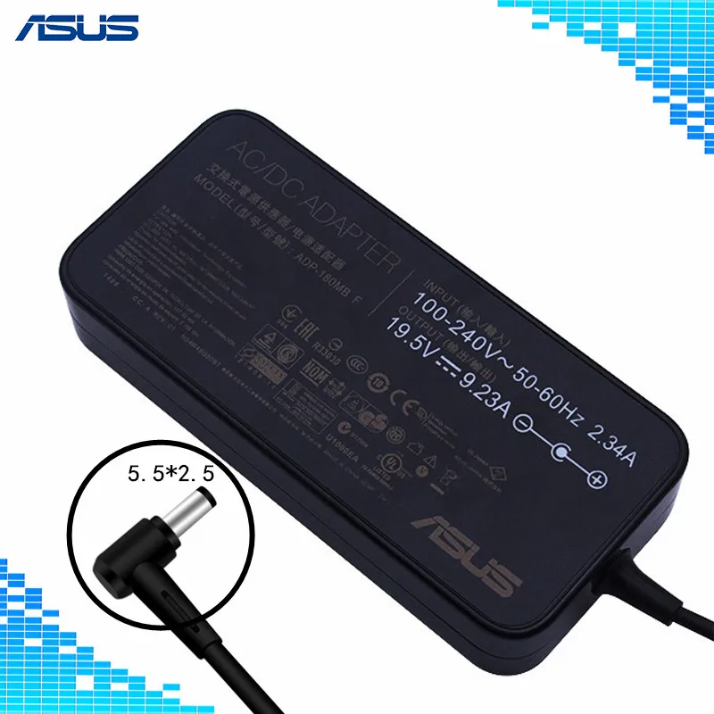 

Asus Laptop Adapter 19.5V 9.23A 180W 5.5*2.5mm ADP-180MB F AC Power Charger For Asus G46VW G55VW G70G G70S G70SG Laptop