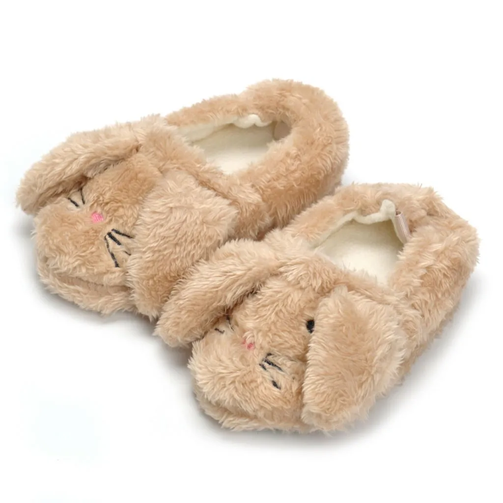 LONSANT; детские зимние тапочки; детские плюшевые домашние теплые тапочки с кроликом для маленьких мальчиков и девочек; повседневная обувь на мягкой подошве с изображением животных из мультфильма