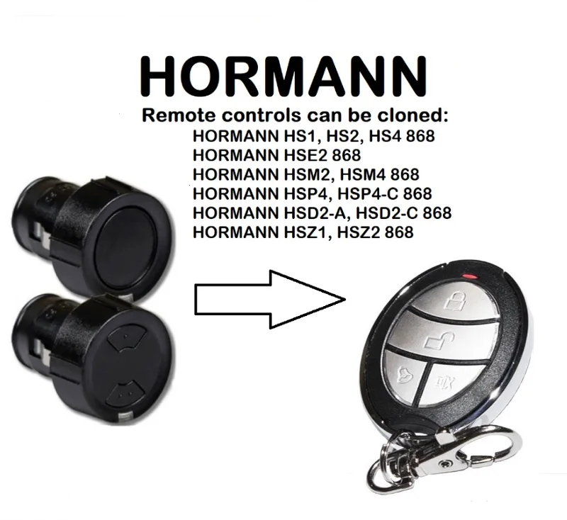 

HORMANN HSD2-A HSD2-C 868 Universal Remote Control Duplicator 868.35MHz.