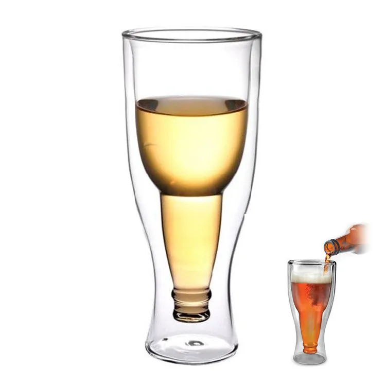 

Mug Cup Beer Upside Down Vasos Cafe Shot Glass Double Wall Glass Beach Glass Cocktail Whiskey Home Drinking Mug Verre Piscine 35