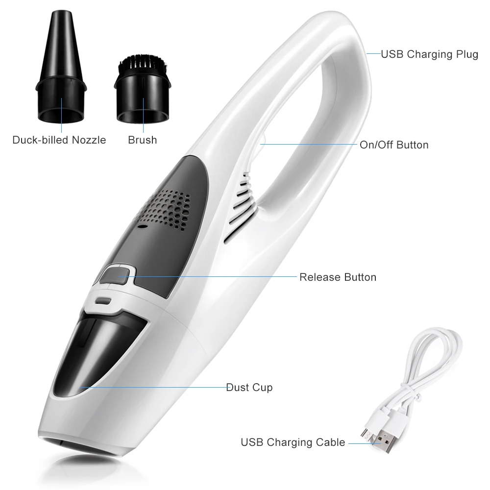 

FD - CMV (B - 1) Hand-held Mini Vacuum Cleaner for Home and Car Cleaning