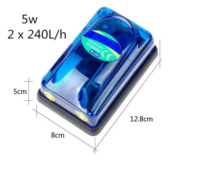 8 Вт 12 Вт большой емкости кислородный насос, аэратор для аквариума, аэратор для рыб, небольшой надувной насос, тихий генератор кислорода - Цвет: SB-348A