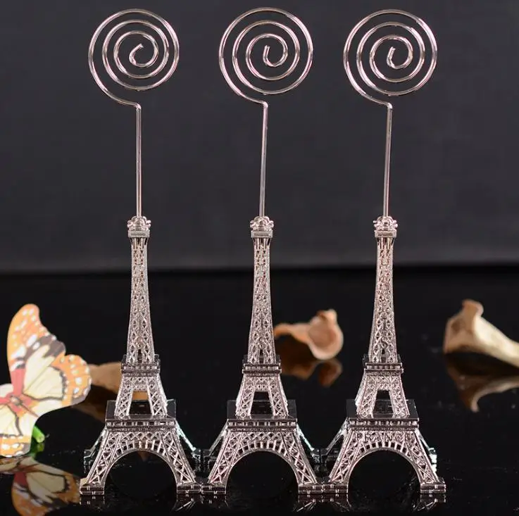 

Romantic Paris Themed Tower Table Place Card Holder Banquet Feast Wedding Party Decoration Christmas Gift 160pcs SN1821