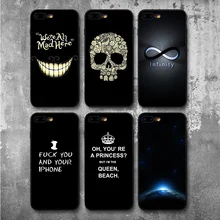 

MISSCASE Phone Case for iphone X 7 8 plus 10 Black Skull Matte Soft Silicon TPU Cover Coque for Apple iphone 6 6s plus Case capa