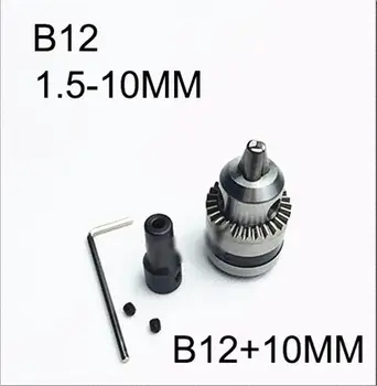

Mini Electric Drill Chuck 1.5-10mm With 10mm Steel Shaft Mount B12 Inner Hole