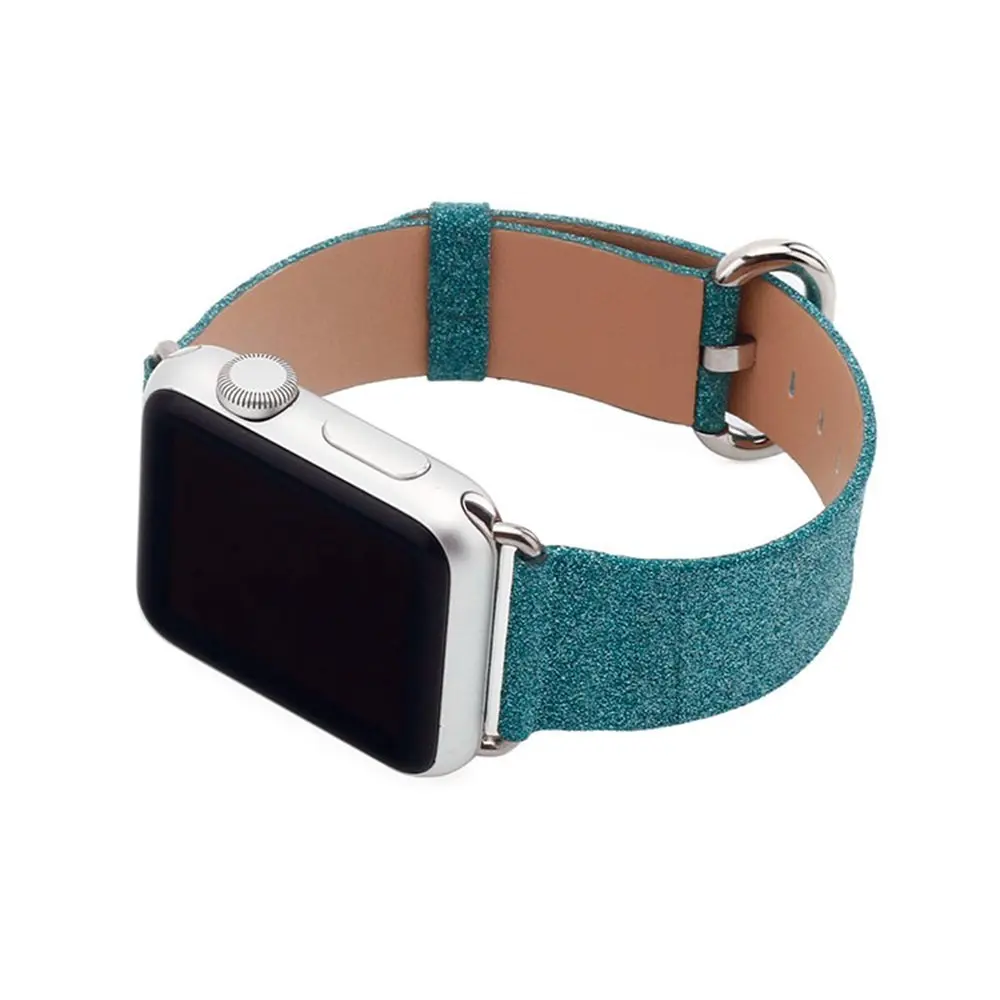 FOLOME Apple Watch кожаный ремешок iWatch экстремальный роскошный блестящий браслет с