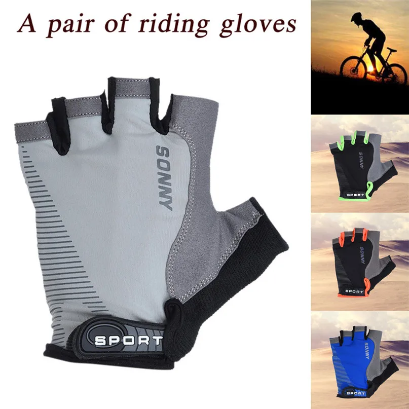 Cycling Bike Half Finger Gloves Skidproof Breathable MTB Mountain Sweat Mesh Bicycle Gloves Men Women Sports Cycling Clothing #2 (13)