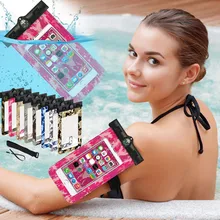 Универсальный 6 дюймов Водонепроницаемый подводный телефонный чехол с повязкой для ношения выше локтя чехол со всеми смартфонами Пластик hd прозрачные, для окон с потайным замком обеспечивает