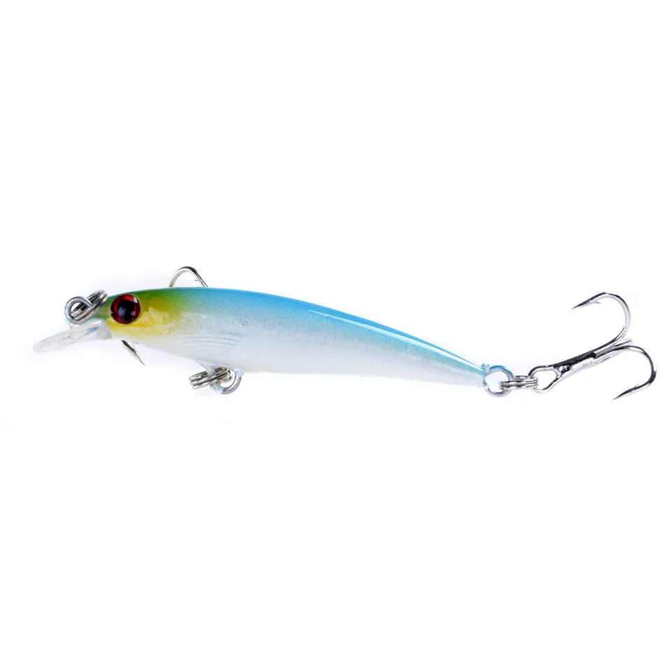 1 piezas pequeño Minnow Señuelos de pesca 5 cm/2G cebo Artificial, Topwater Crankbait Iscas Artificiais Wobblers pesca
