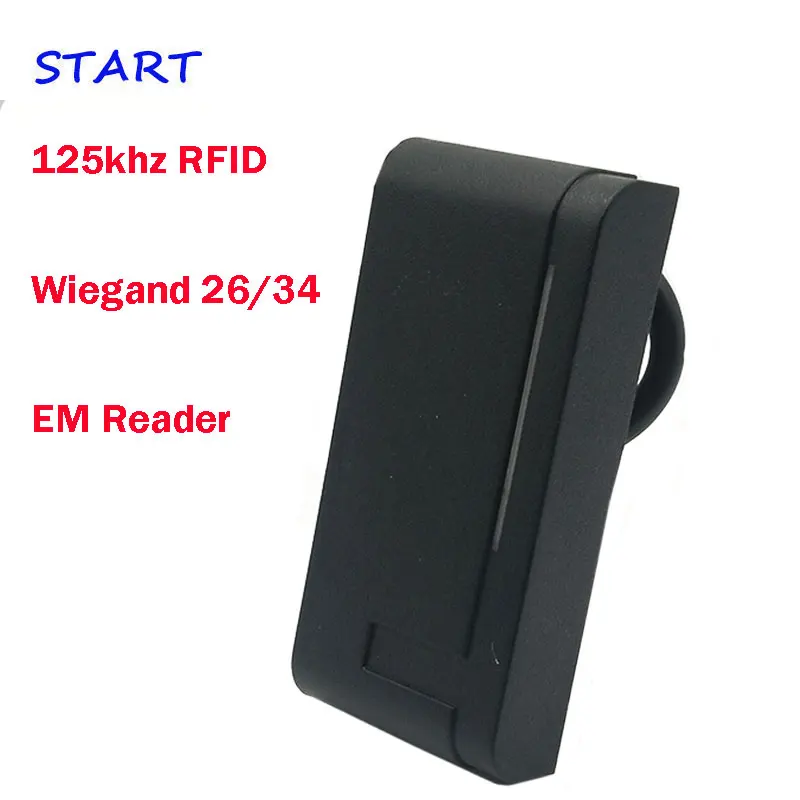 Водонепроницаемый 125 кГц RFID Slave Reader для система контроля допуска к двери Wiegand 26/34 EM