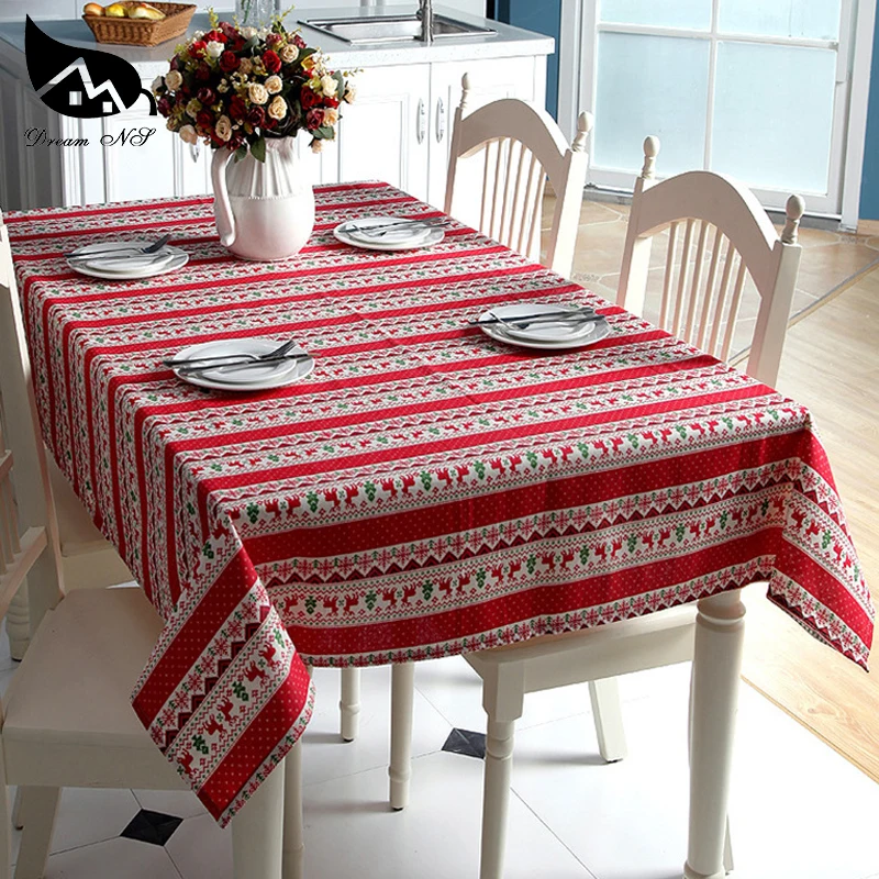 

Dream NS Tablecloth Home Cotton Canvas Home Decorative Rectangle Tablecloth Dining Table Cover For Home Table Parts